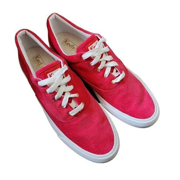 Keds Dream Foam Women's Hot Pink Corduroy Lace-Up Sneakers Size 10 - Picture 1 of 9